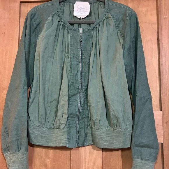 Anthropologie Olive Bomber Jacket - Picture 1 of 6